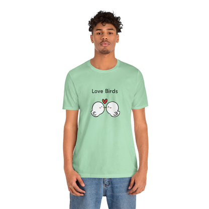 Love Birds Boyfriend T Graphic. Unisex Jersey Short Sleeve Tee