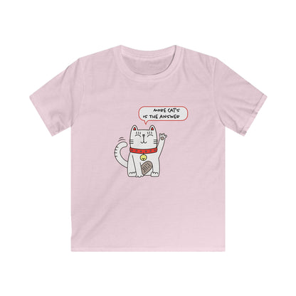 Oliver Says More Cats Is The Answer. Kids Softstyle Tee