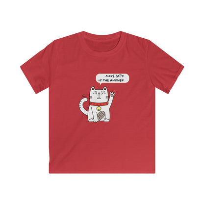 Oliver Says More Cats Is The Answer. Kids Softstyle Tee