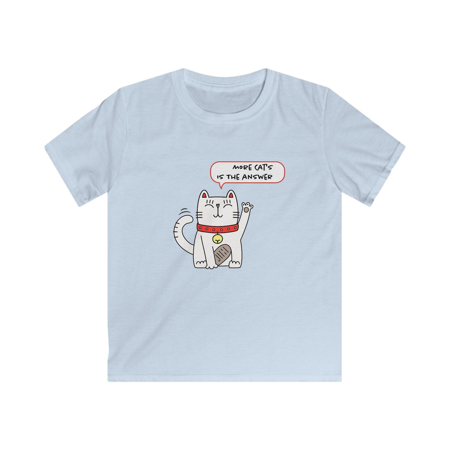 Oliver Says More Cats Is The Answer. Kids Softstyle Tee