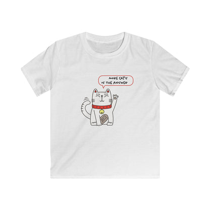 Oliver Says More Cats Is The Answer. Kids Softstyle Tee