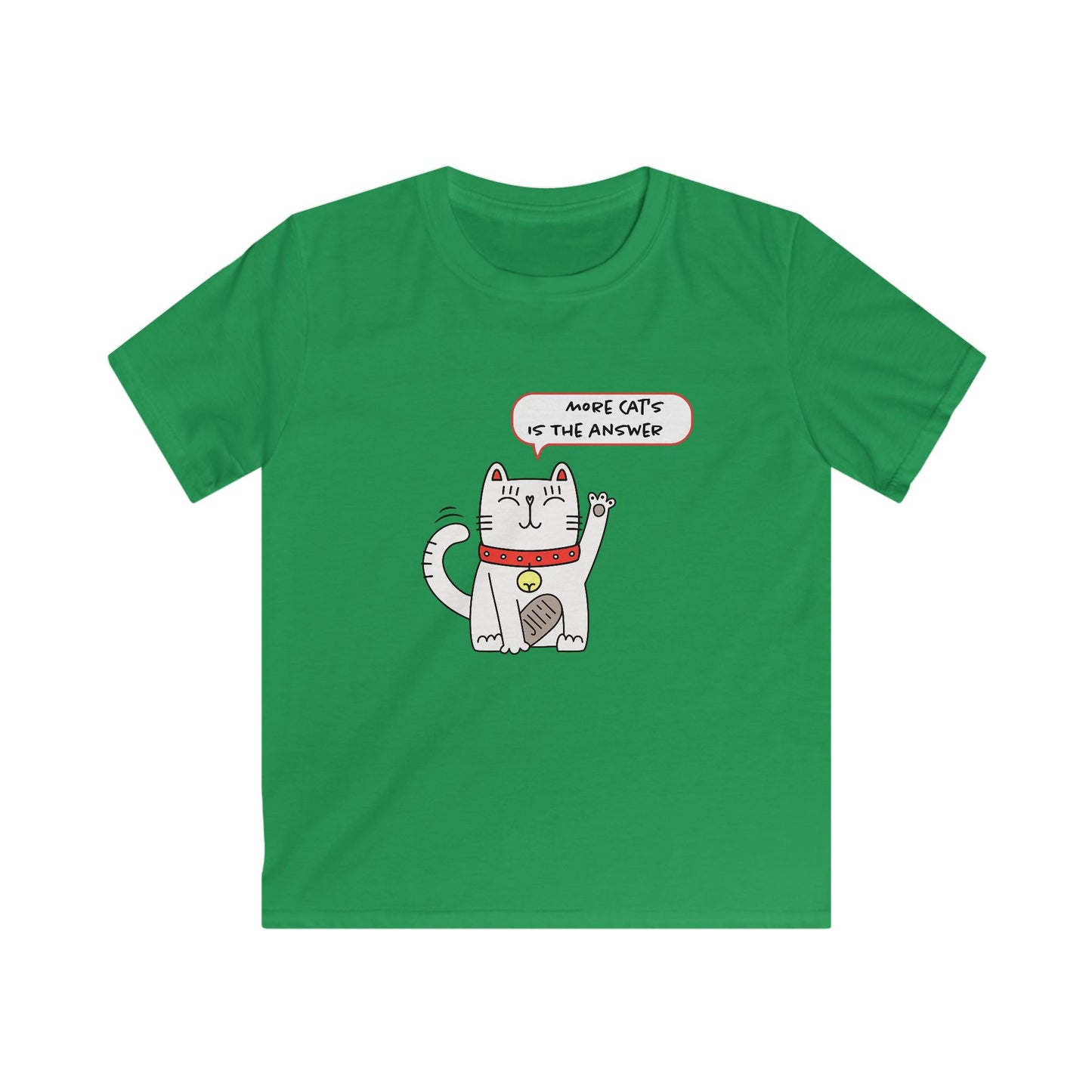 Oliver Says More Cats Is The Answer. Kids Softstyle Tee