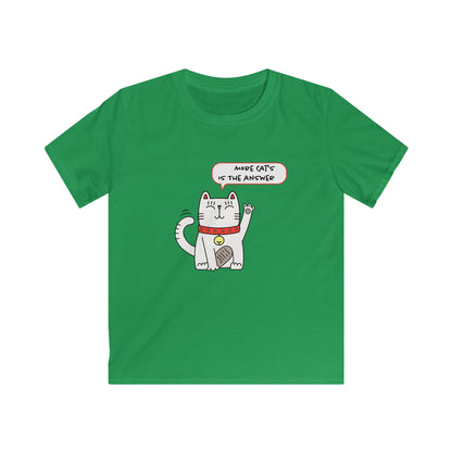 Oliver Says More Cats Is The Answer. Kids Softstyle Tee