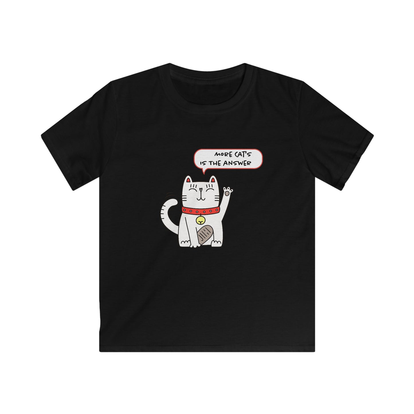Oliver Says More Cats Is The Answer. Kids Softstyle Tee