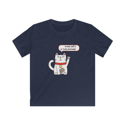 Oliver Says More Cats Is The Answer. Kids Softstyle Tee