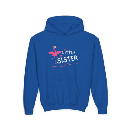 Adorable Little Sister Flamingo. Kids Hoodie
