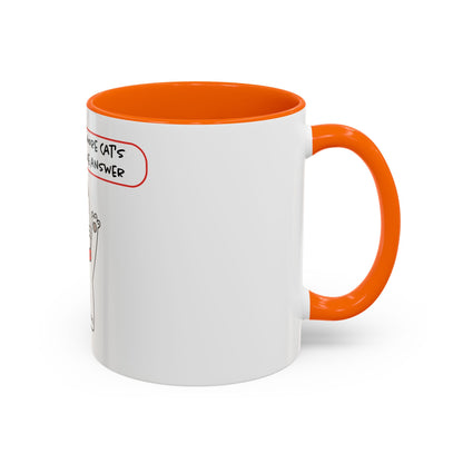 Oliver Says More Cats Is The Answer. Accent Coffee Mug, 11oz