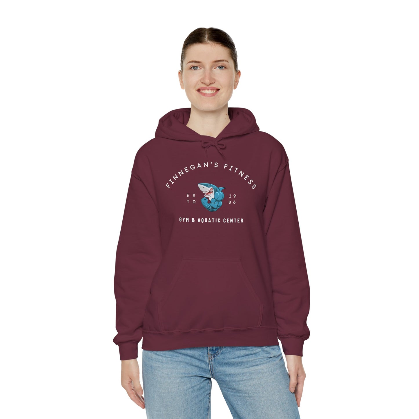 Shark Gym Hoodie – Finnegan’s Fitness & Aquatic Center Sweatshirt