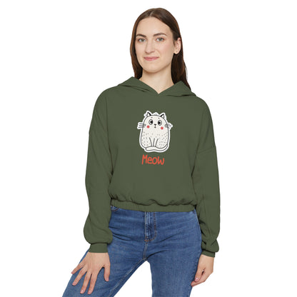 Loki The Cat. Meow.  Women's Cinched Bottom Hoodie