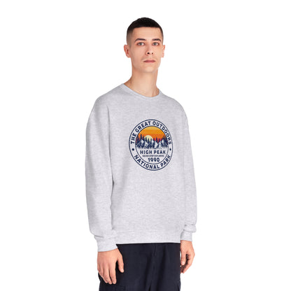 Never Stop Exploring. High Peak National Park. Unisex NuBlend® Crewneck Sweatshirt