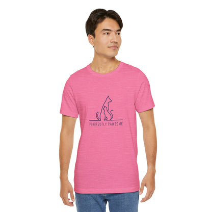 Purrfectly Pawsome. Unisex Jersey Short Sleeve Tee