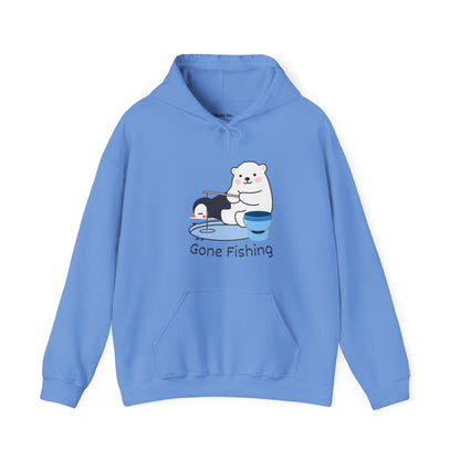 Gone Fishing. Unisex Hooded Sweatshirt.