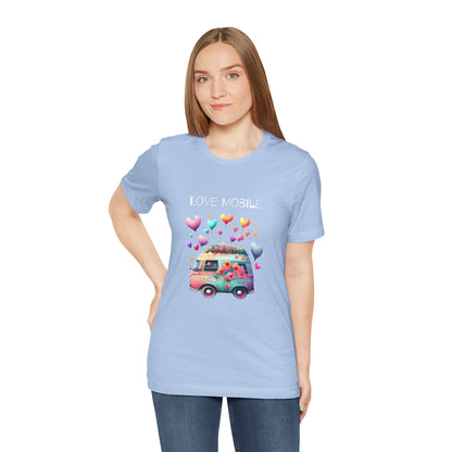 Love Mobile.  Unisex Short Sleeve Tee