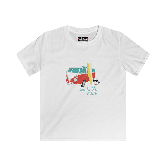 Surf's Up Dude. Kids Softstyle Tee