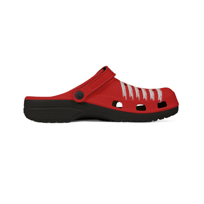 American Flag Dog Rubber Clogs For Men-Red