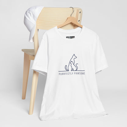Purrfectly Pawsome. Unisex Jersey Short Sleeve Tee