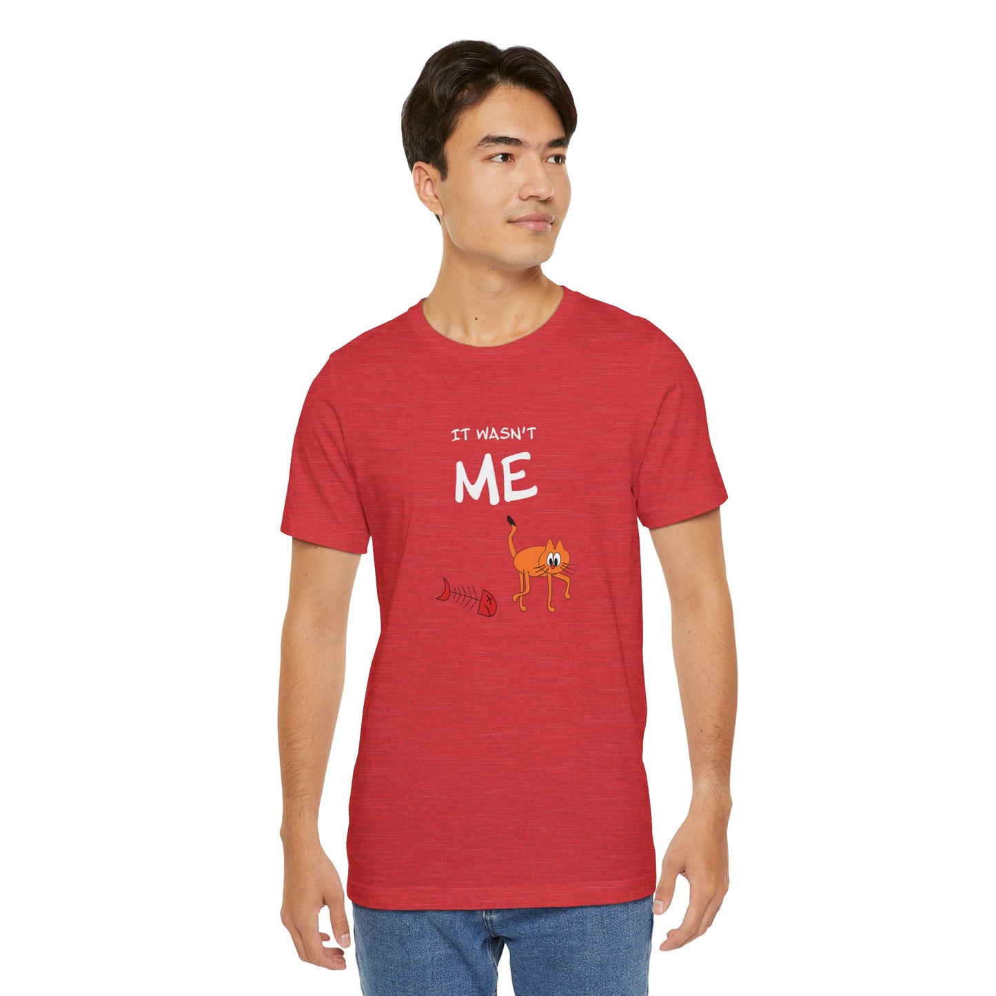 Leo The Cat Didn't Do It. Unisex Jersey Short Sleeve Tee