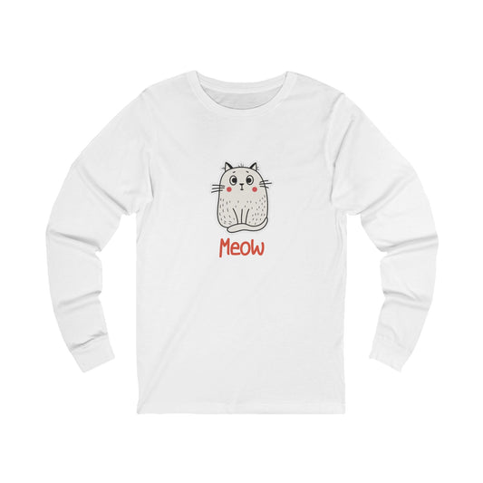 Loki The Cat. Meow.  Unisex Jersey Long Sleeve Tee.