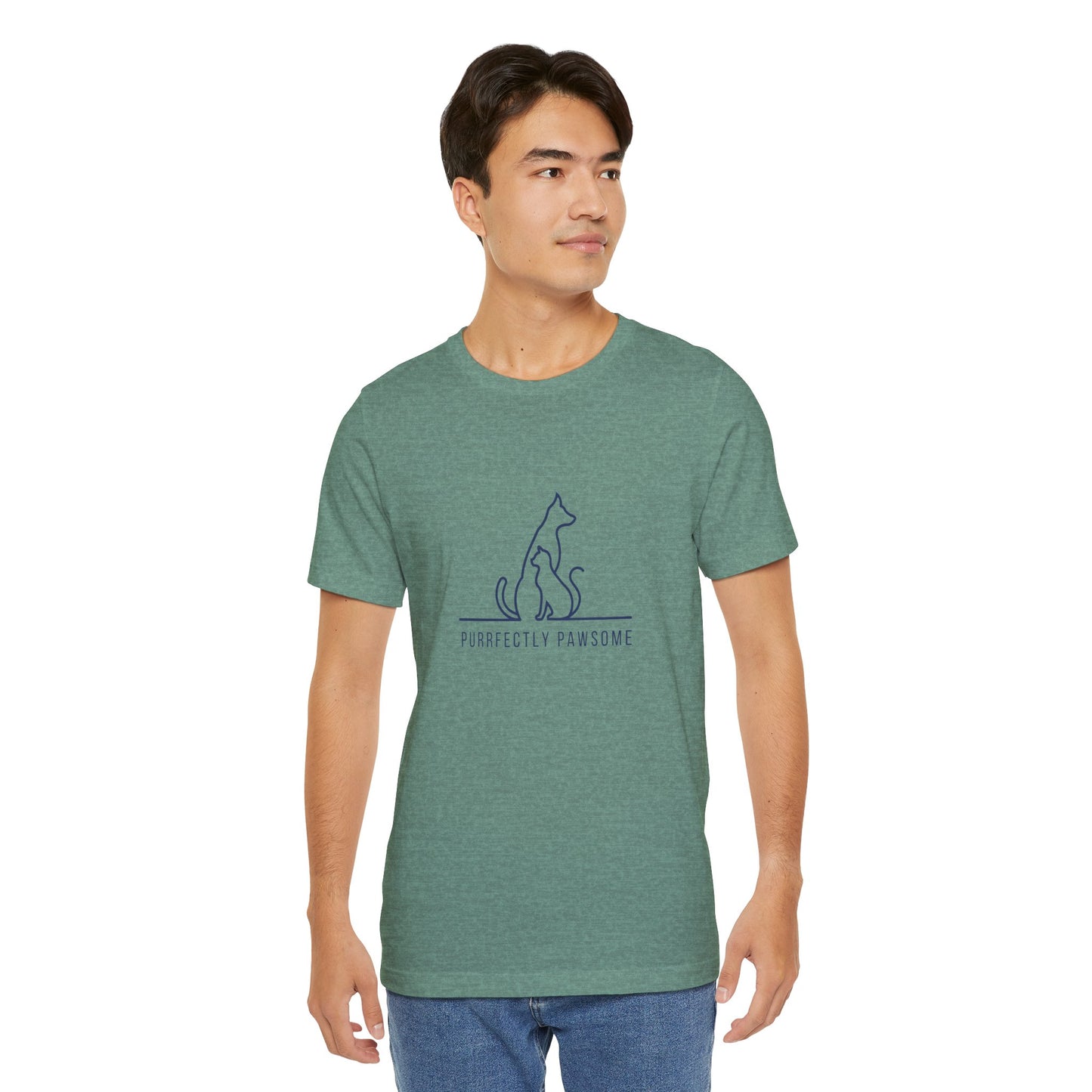 Purrfectly Pawsome. Unisex Jersey Short Sleeve Tee