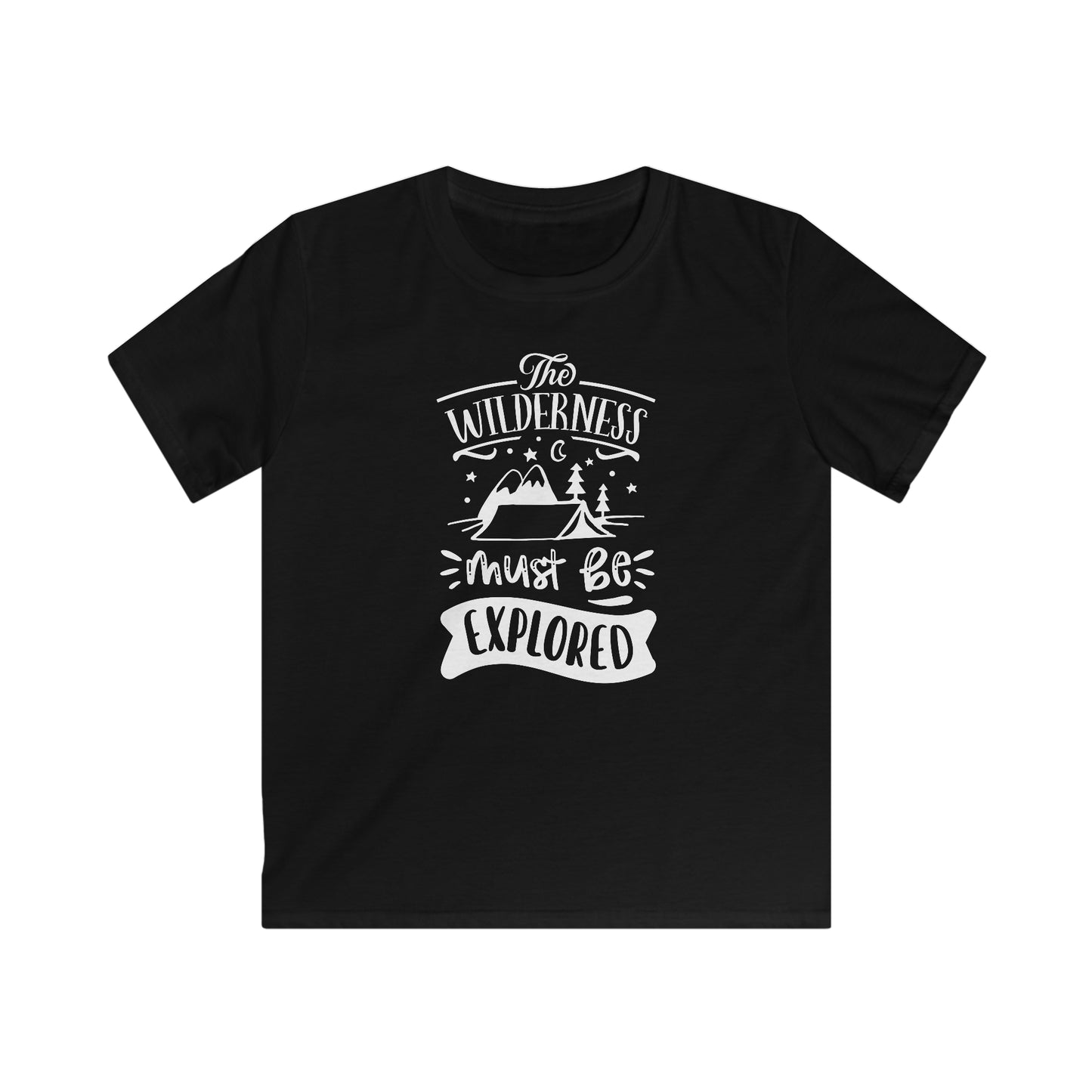 The Wilderness Must Be Explored. Kids Softstyle Tee