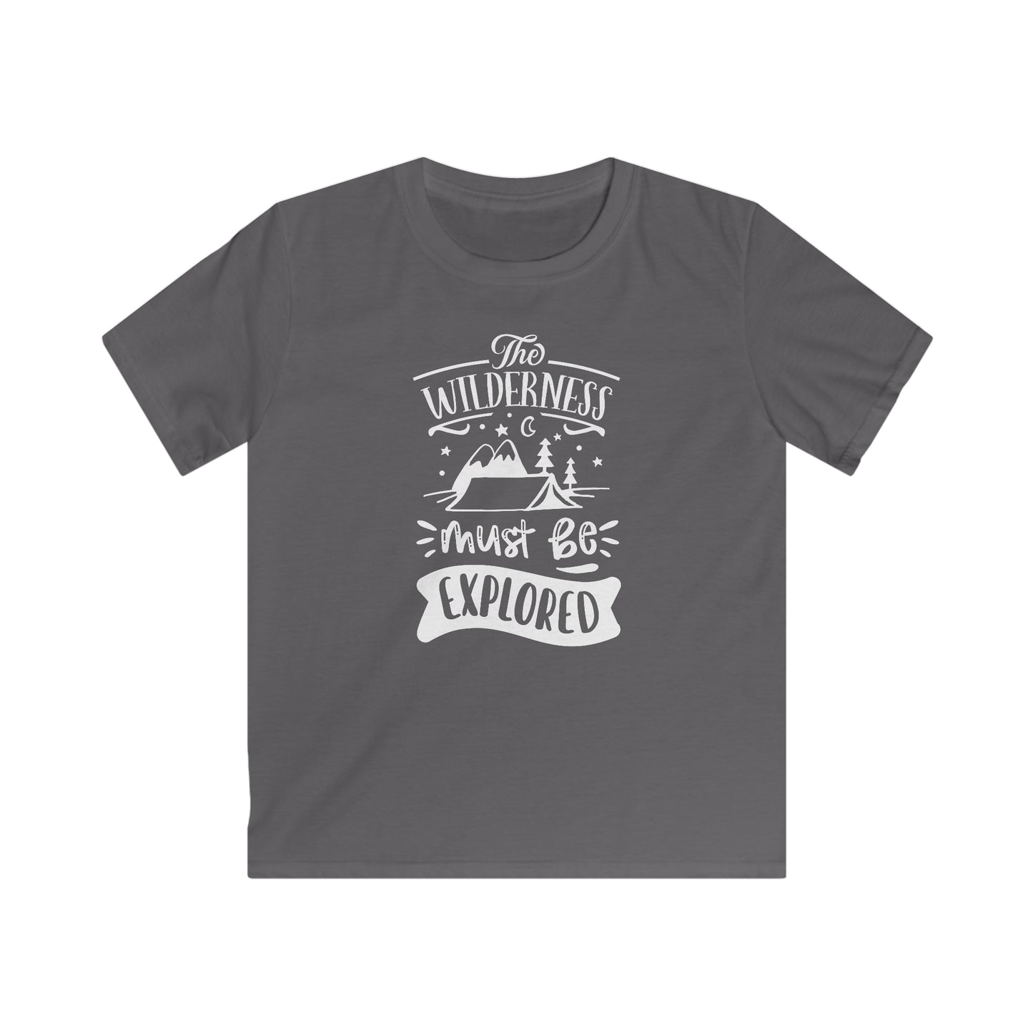 The Wilderness Must Be Explored. Kids Softstyle Tee