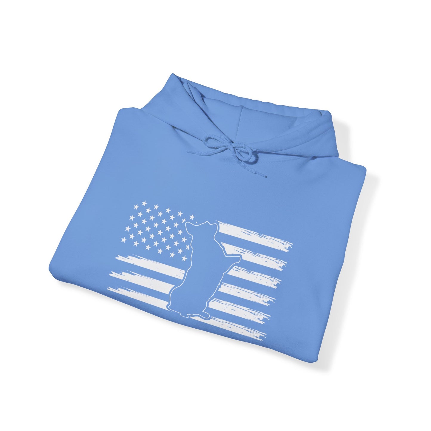 Charlie The American Flag. Unisex Hooded Sweatshirt.