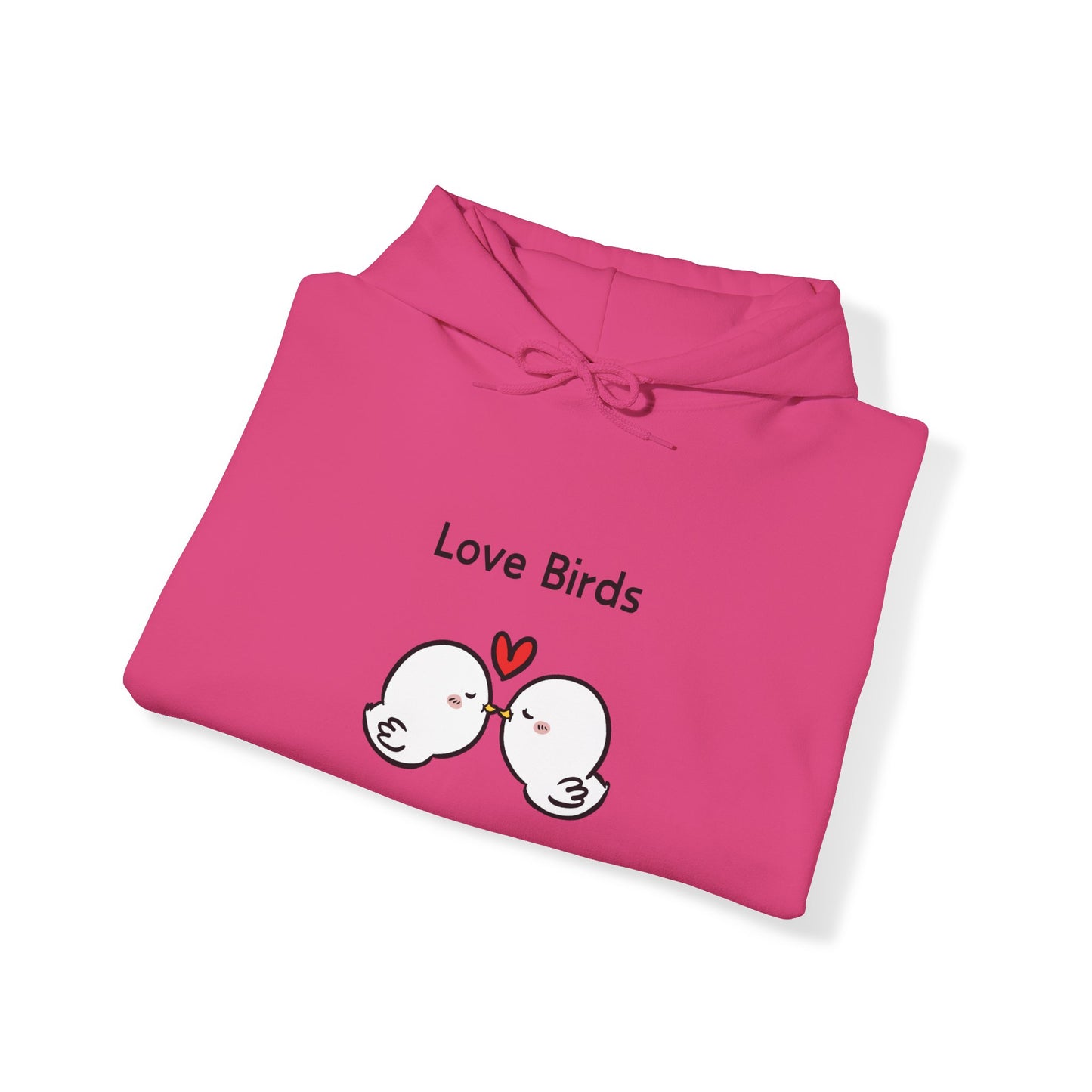 White Canary Love Birds. Unisex Hooded Sweatshirt.