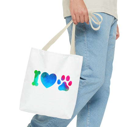 I Heart Paws. Tote Bag (AOP)