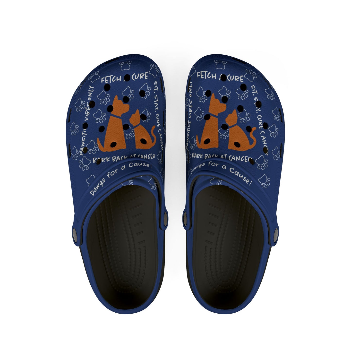 Dogs For A Cause Rubber Clogs. Fetch A Cure Design