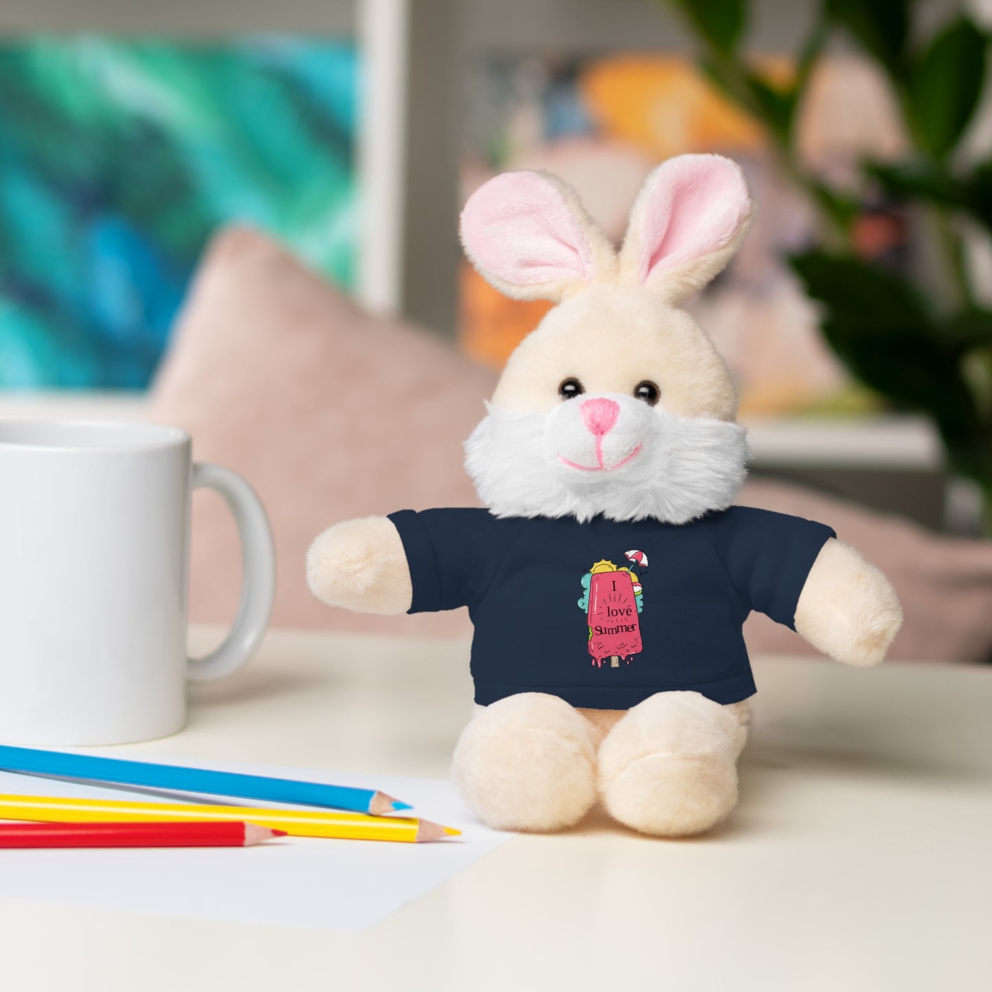 I Love Summer Lion . Stuffed Animals with Tee