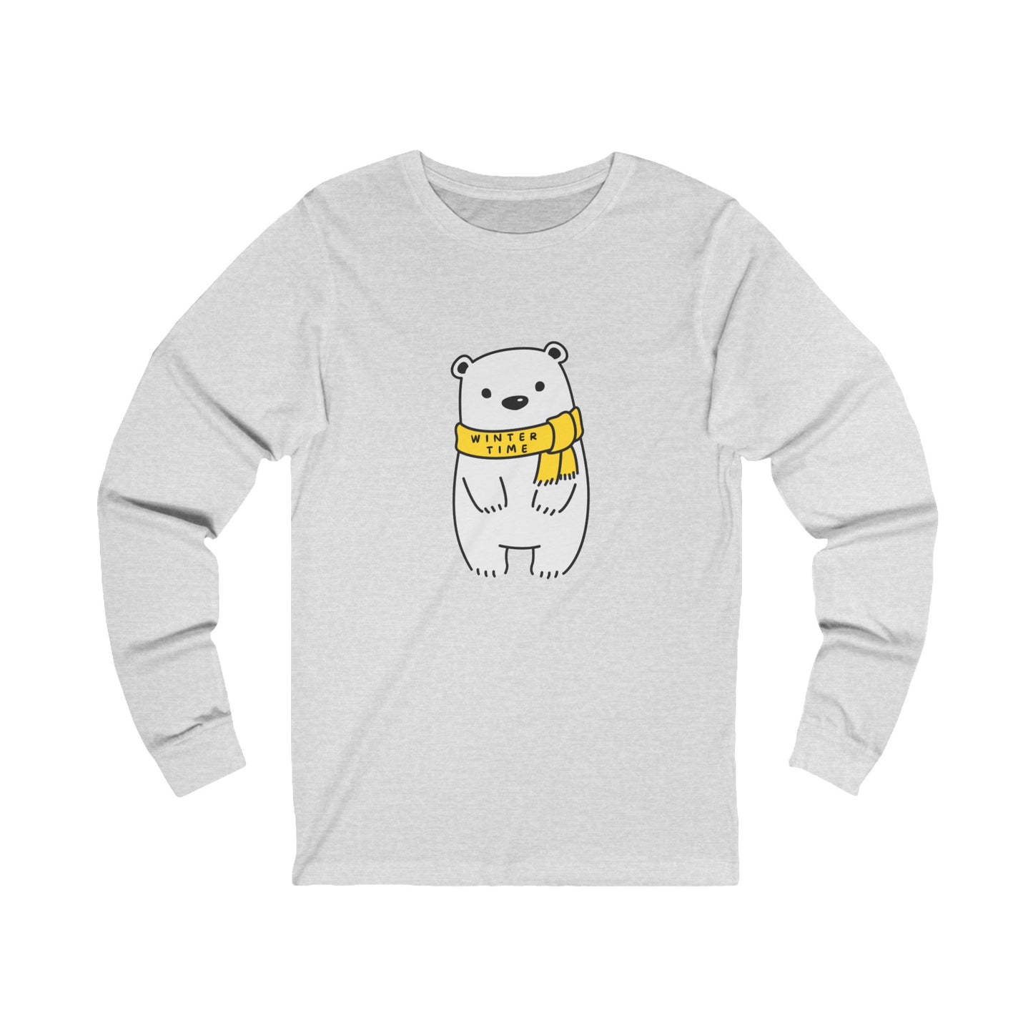 Winter Time BK Bear. Unisex Jersey Long Sleeve Tee