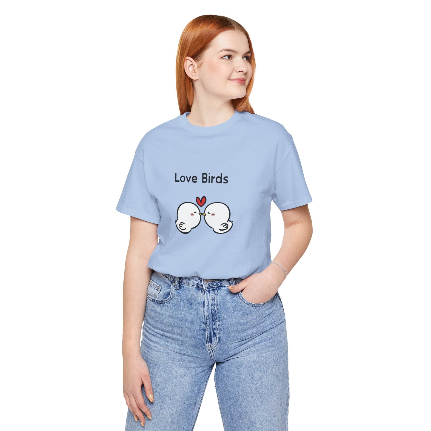 Love Birds Boyfriend T Graphic. Unisex Jersey Short Sleeve Tee