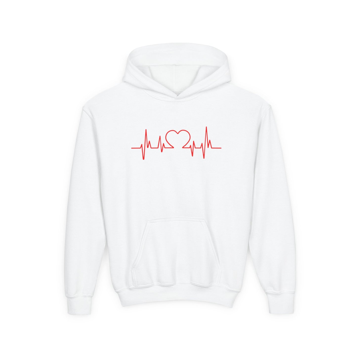Heartbeat Love Youth Hoodie - Cozy Sweatshirt for Kids