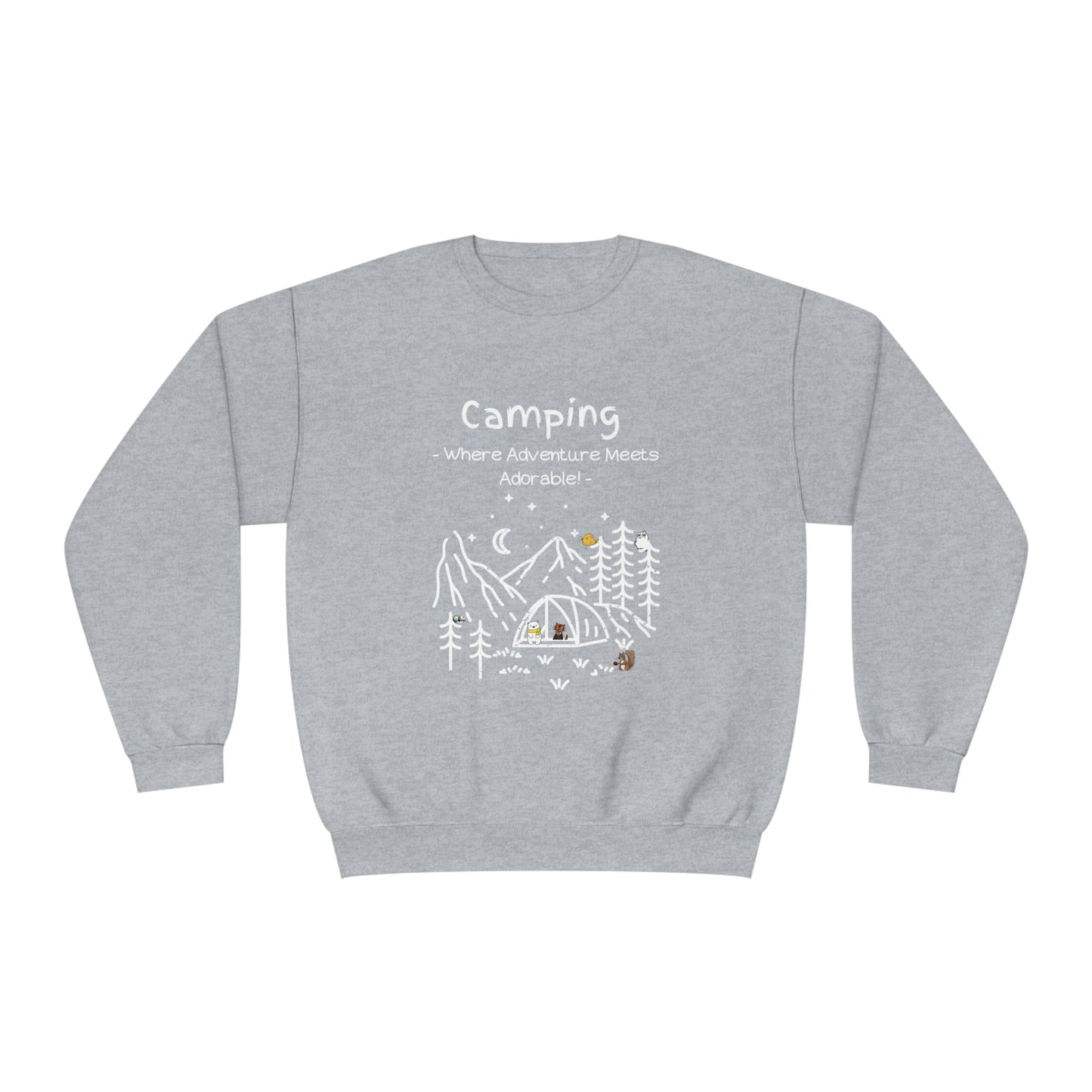 Camping. Where Adventure Meets Adorable. Unisex NuBlend® Crewneck Sweatshirt