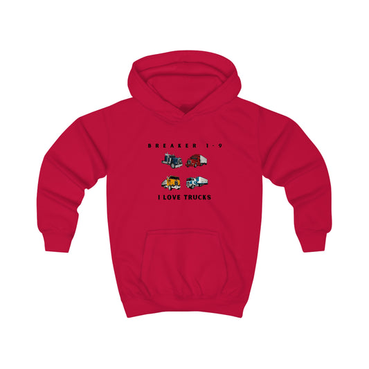 Breaker 1-9. I love Trucks. Kids Hoodie