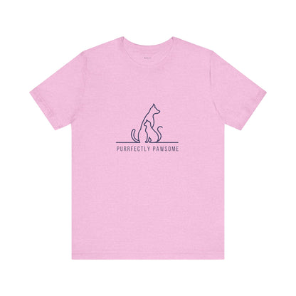 Purrfectly Pawsome. Unisex Jersey Short Sleeve Tee