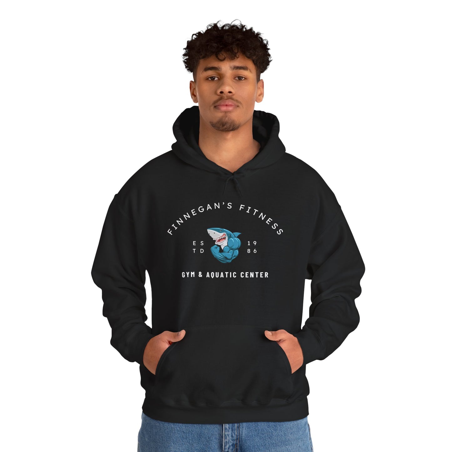 Shark Gym Hoodie – Finnegan’s Fitness & Aquatic Center Sweatshirt