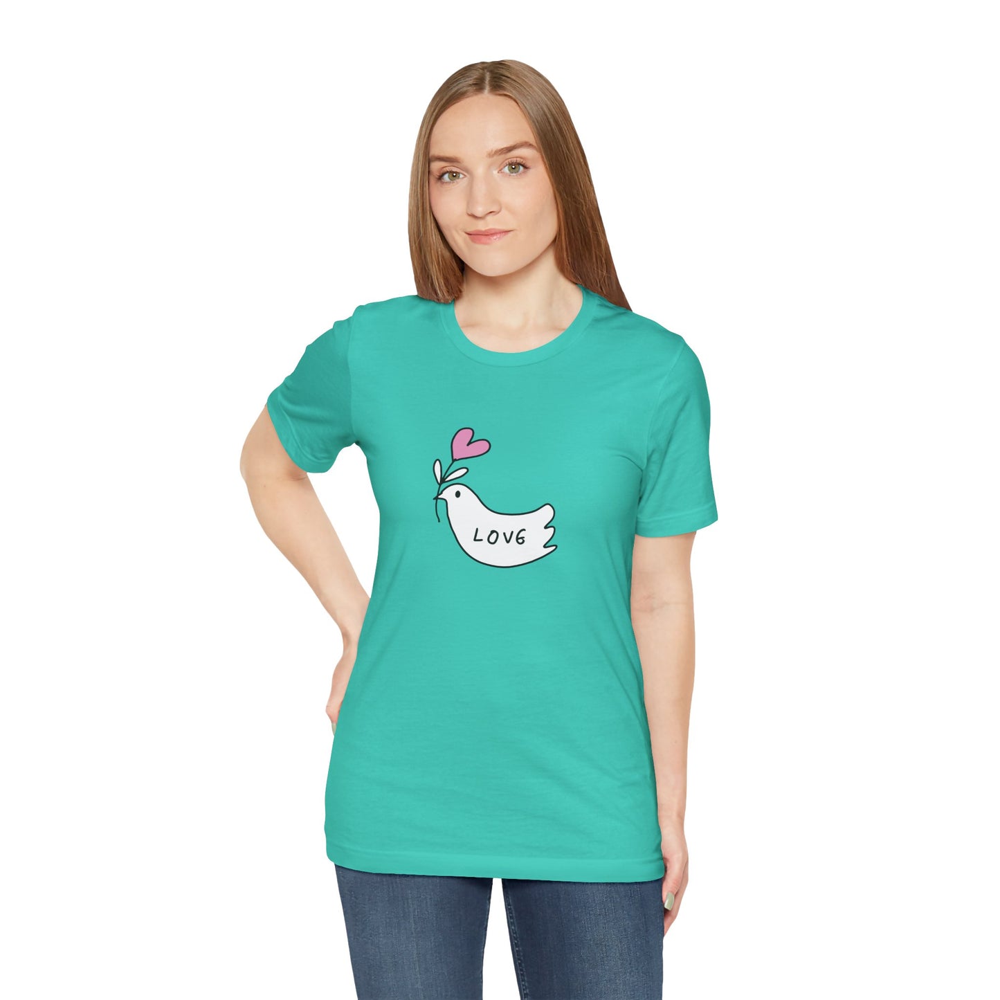 Love. Dove. Unisex Jersey Short Sleeve Tee