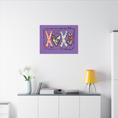 Sign of Love. XOXO. Canvas Gallery Wraps