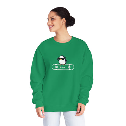 Adélie The Flippin Penguin. Unisex NuBlend® Crewneck Sweatshirt