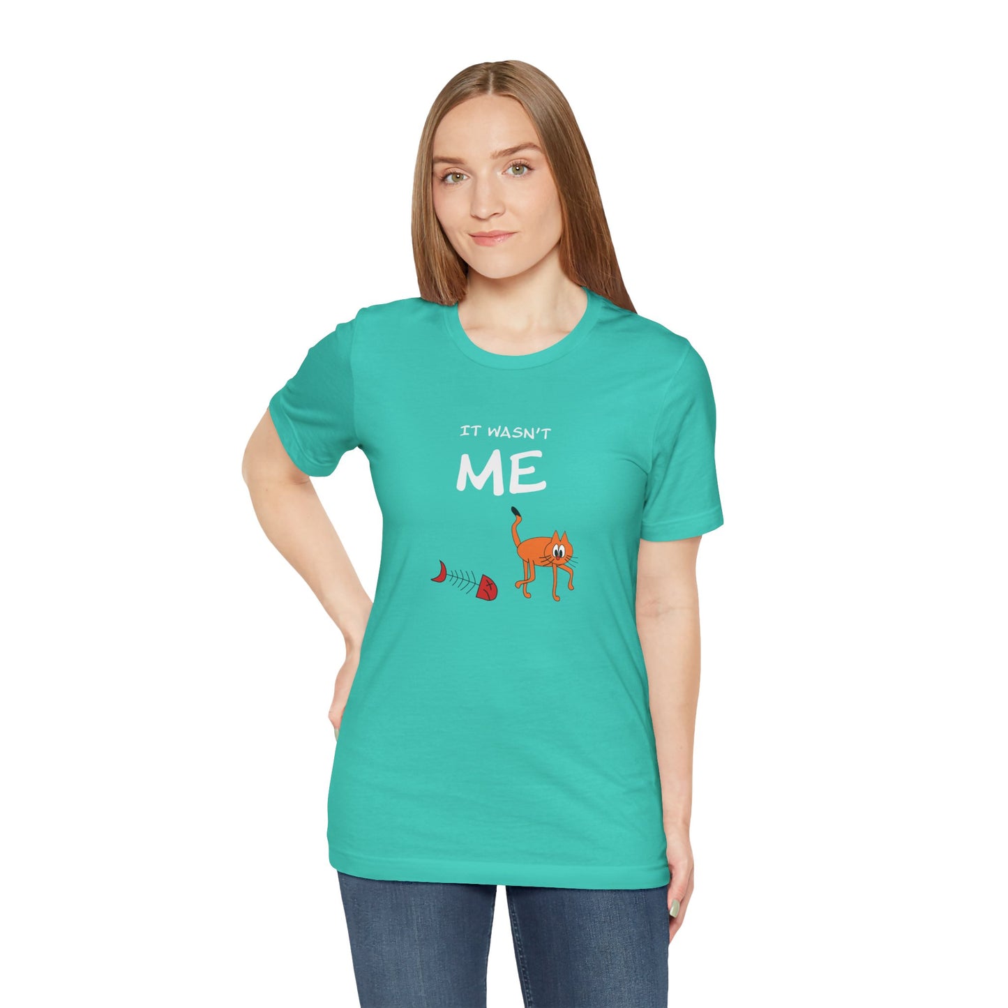 Leo The Cat Didn't Do It. Unisex Jersey Short Sleeve Tee