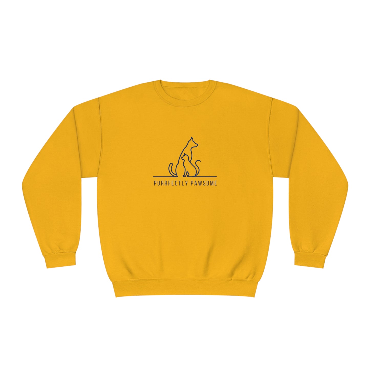 Purrfectly Pawsome Dog an Cat Silhouette. Unisex NuBlend® Crewneck Sweatshirt