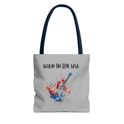 Born In The USA Guitar. Gray Tote Bag