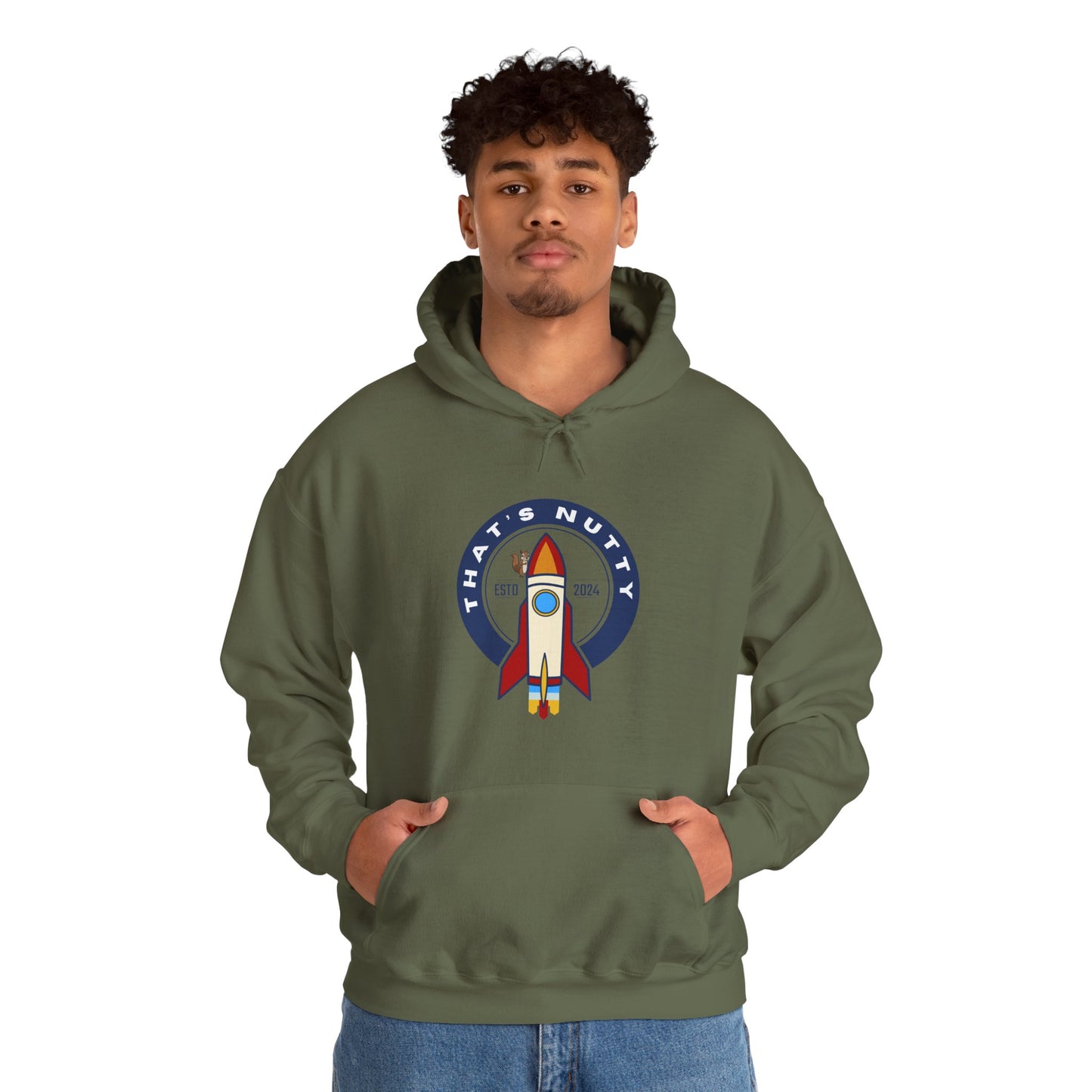 That's Nutty On A Rocket Ship Hooded Sweatshirt