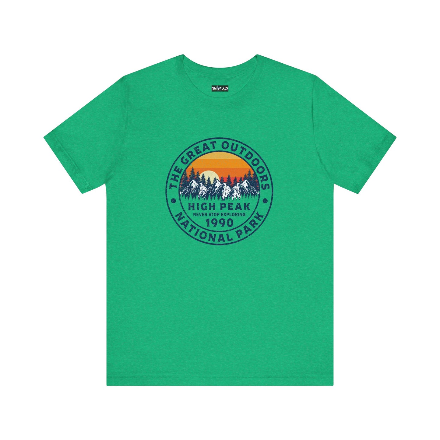 Never Stop Exploring. High Peak National Park. Unisex Jersey Short Sleeve Tee