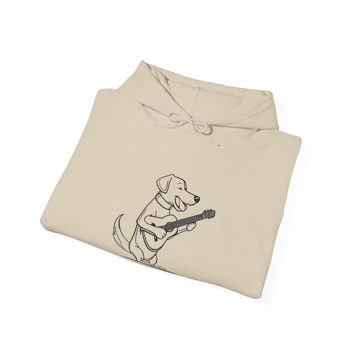 Dog With a Guitar. I'm a Pup Star. Unisex Hooded Sweatshirt.