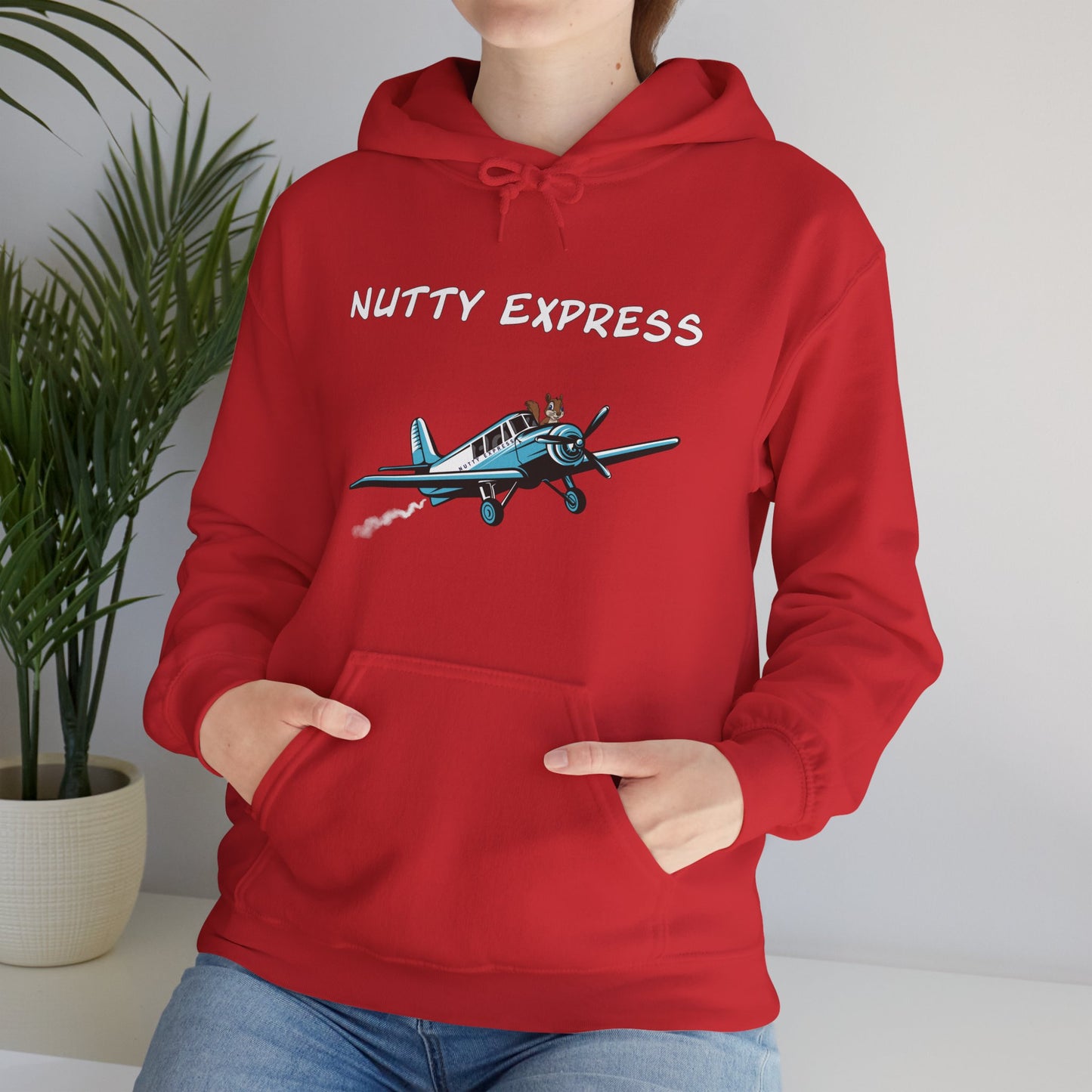 Nutty's Express Delivery. Always On-Time. Unisex Hooded Sweatshirt.