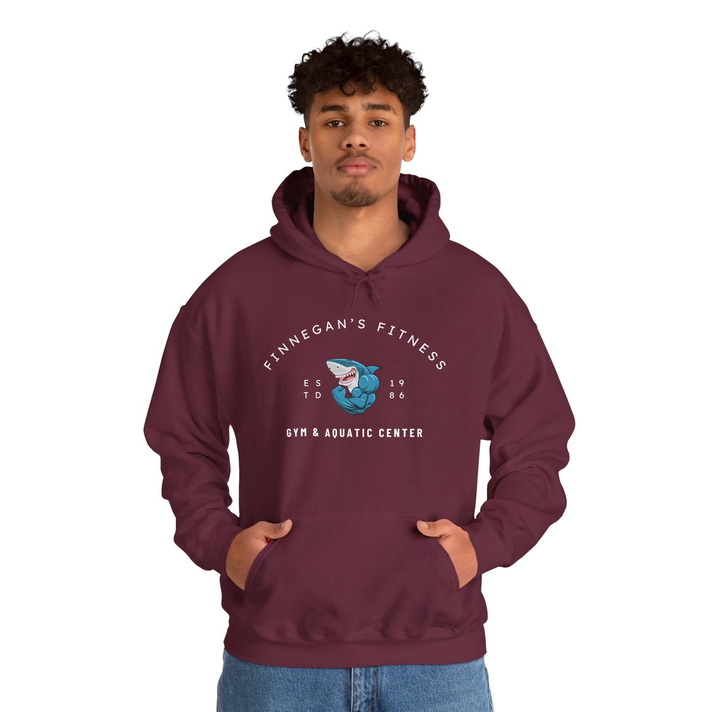 Shark Gym Hoodie – Finnegan’s Fitness & Aquatic Center Sweatshirt