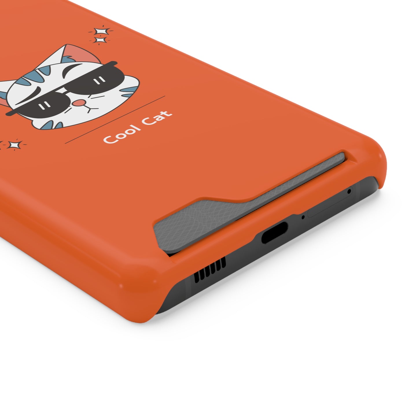 Cool Cat. Phone Case With Card Holder
