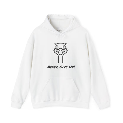 Never Give Up. Oscar The Ostrich and JimmyV Never Gave Up.  Unisex Hooded Sweatshirt.